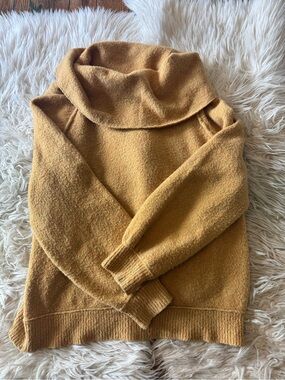 Cozy free people Mustard Cowl Neck Sweater - Women